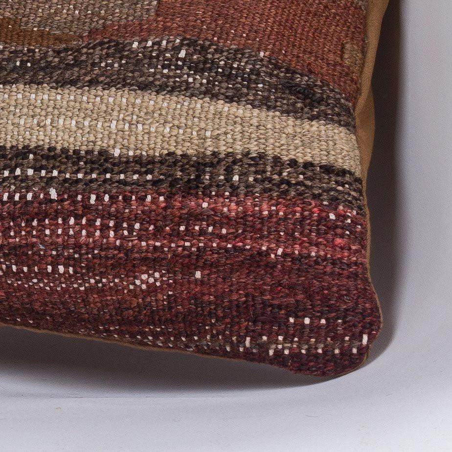 Geometric Brown Kilim Pillow Cover 16x16 4647 - kilimpillowstore
 - 3