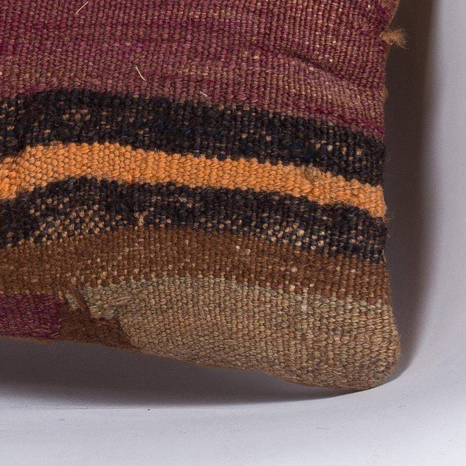 Geometric Brown Kilim Pillow Cover 16x16 4658 - kilimpillowstore
 - 3