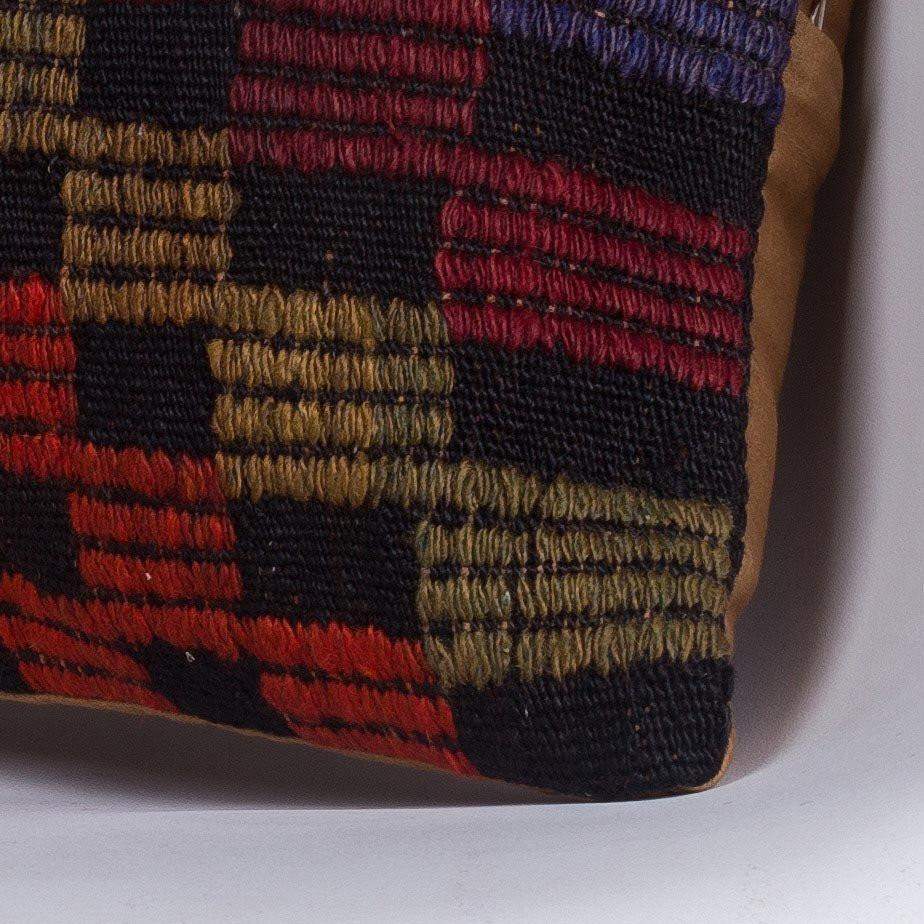 Geometric Multi Color Kilim Pillow Cover 16x16 4615 - kilimpillowstore
 - 3