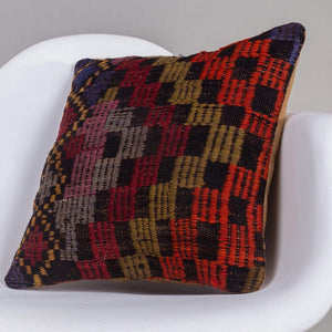 Geometric Multi Color Kilim Pillow Cover 16x16 4618 - kilimpillowstore
 - 2