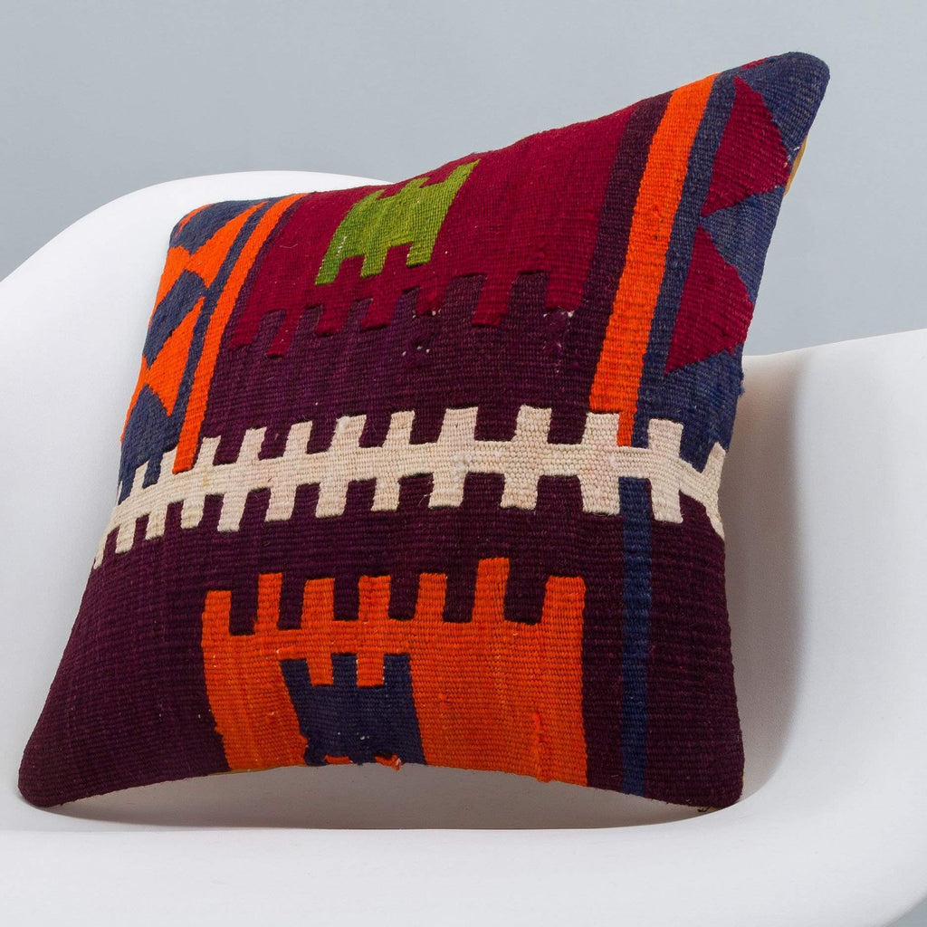 Geometric_Multiple Color_Kilim Pillow Cover_16x16_A0209_6263