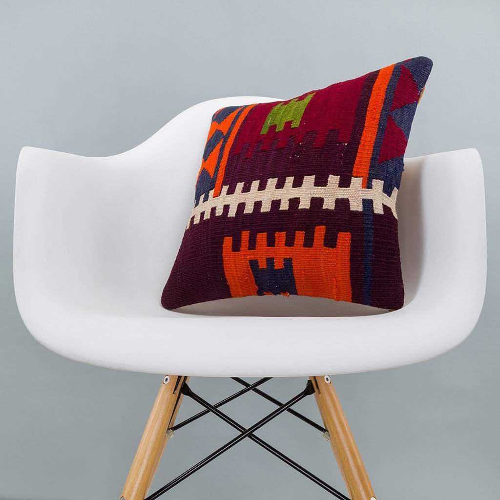 Geometric_Multiple Color_Kilim Pillow Cover_16x16_A0209_6263