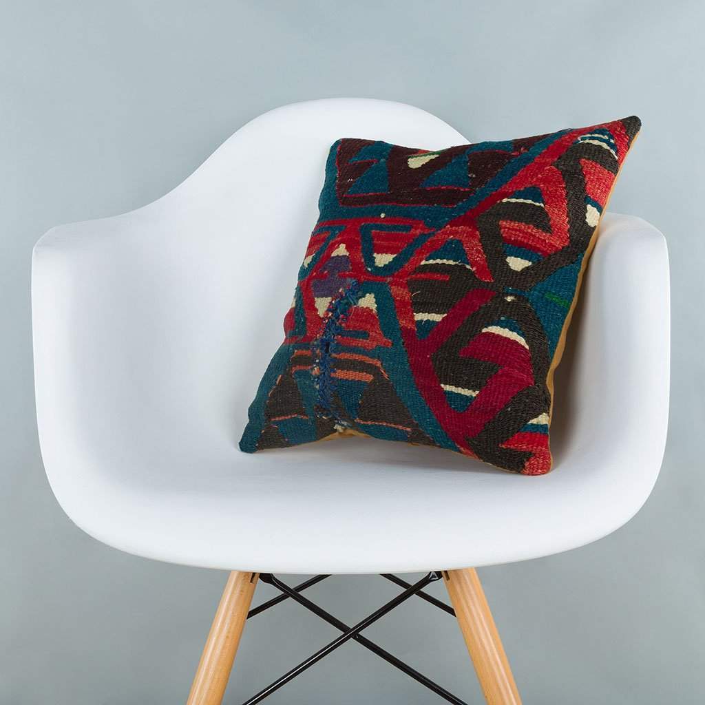 Geometric_Multiple Color_Kilim Pillow Cover_16x16_A0269_7190