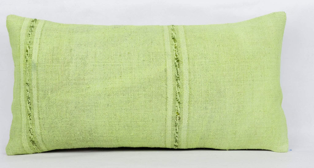 Plain Green Kilim Pillow Cover 12x24 4123 - kilimpillowstore
 - 2