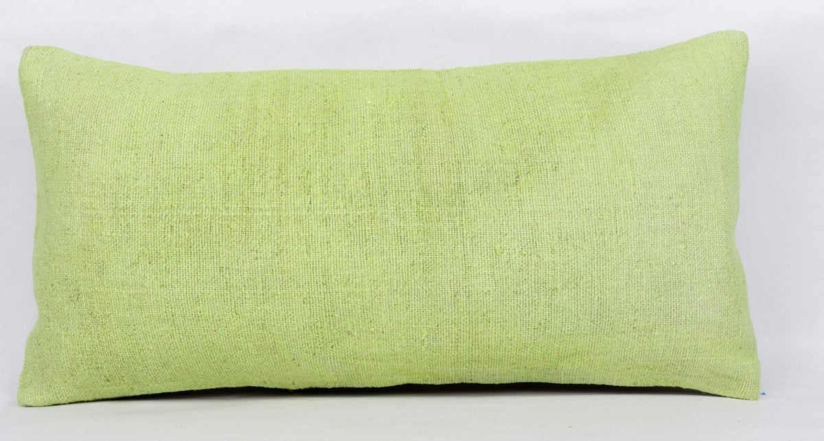 Plain Green Kilim Pillow Cover 12x24 4125 - kilimpillowstore
 - 2
