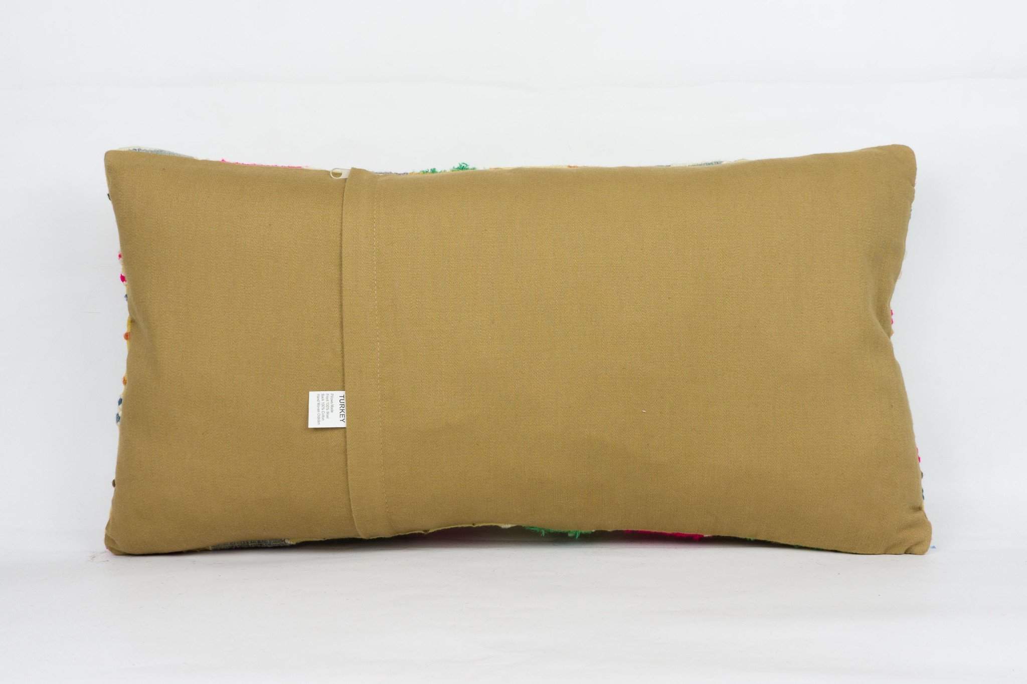 Plain Green Kilim Pillow Cover 12x24 4129 - kilimpillowstore
 - 4