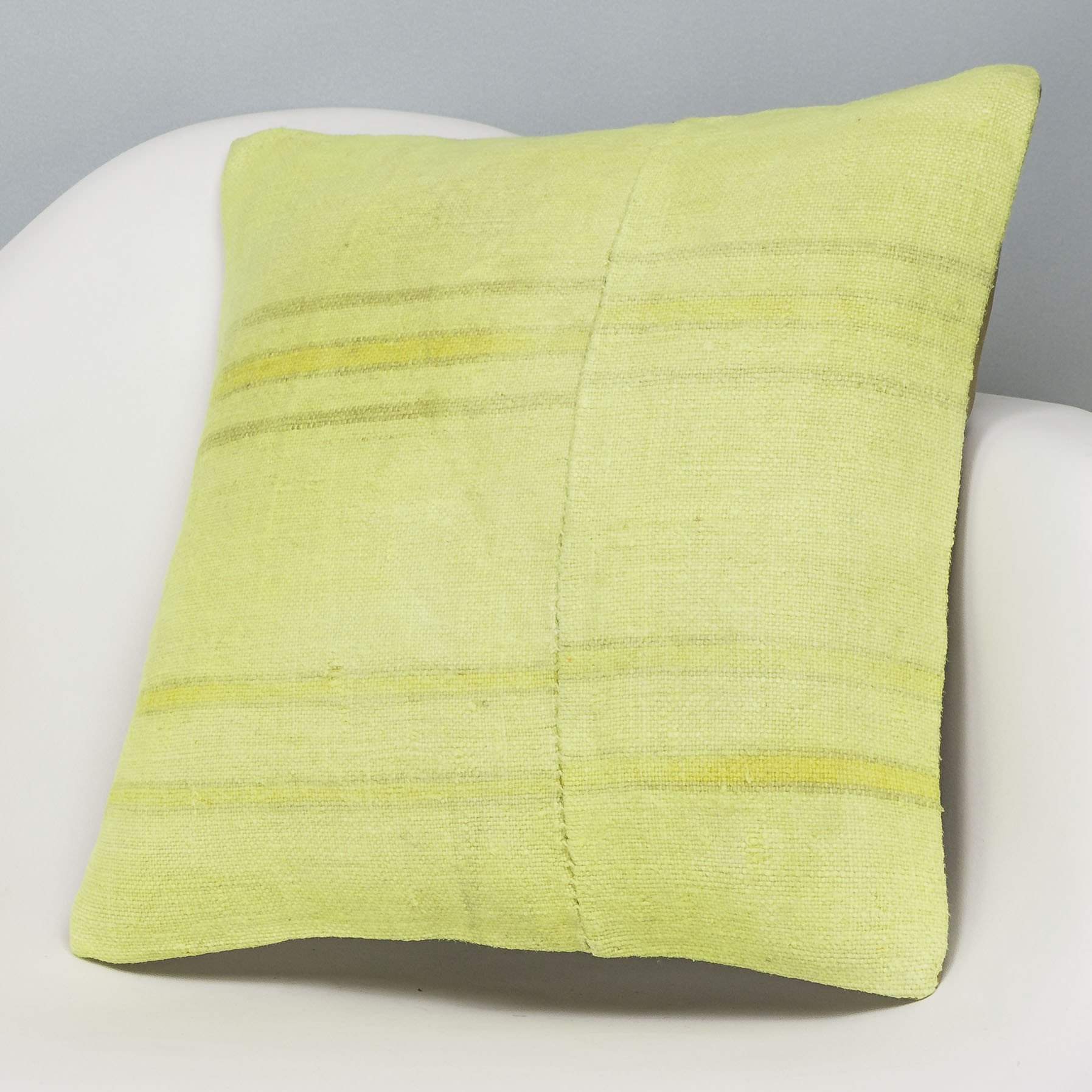 Plain Green Kilim Pillow Cover 16x16 2959 - kilimpillowstore
 - 2