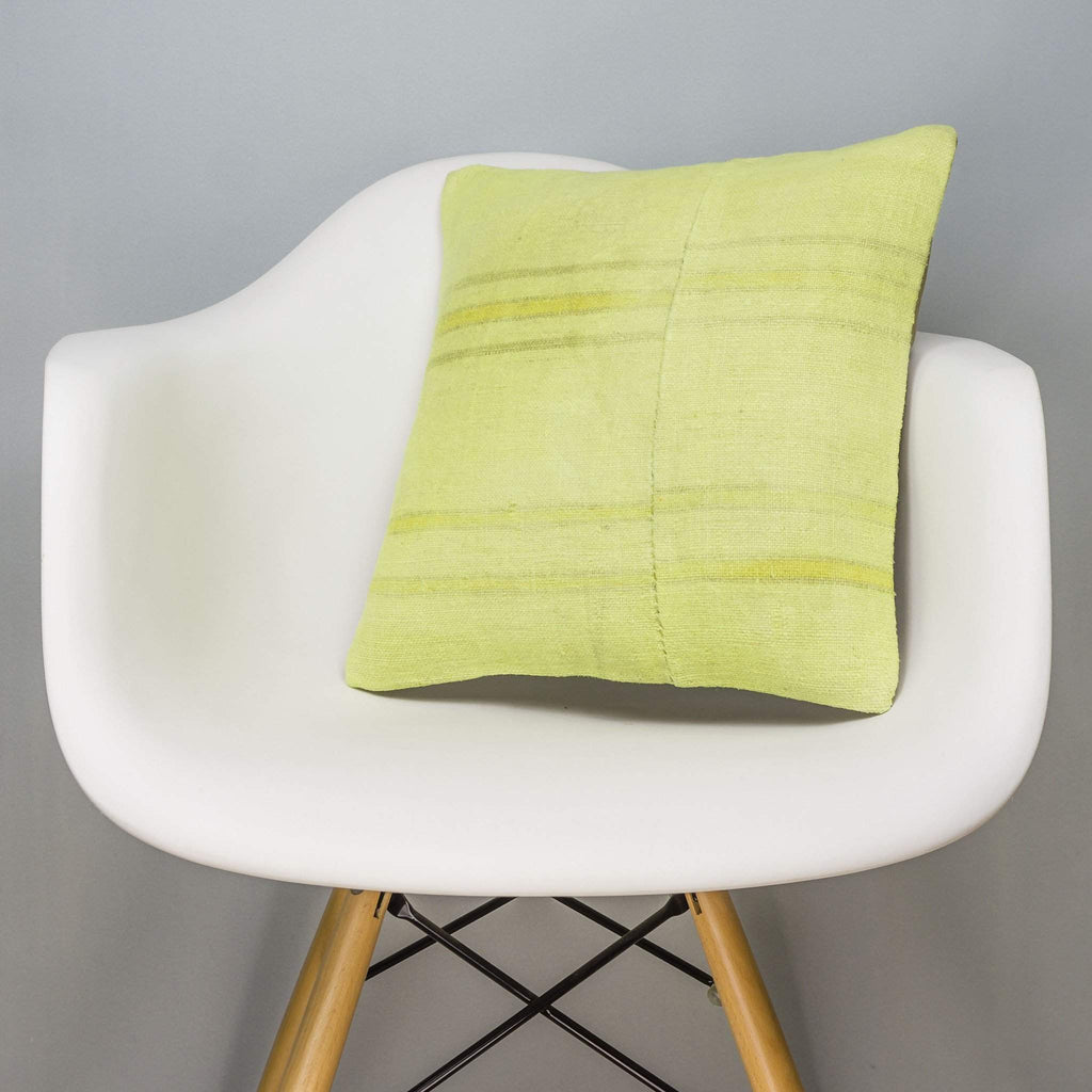 Plain Green Kilim Pillow Cover 16x16 2959 - kilimpillowstore
 - 1