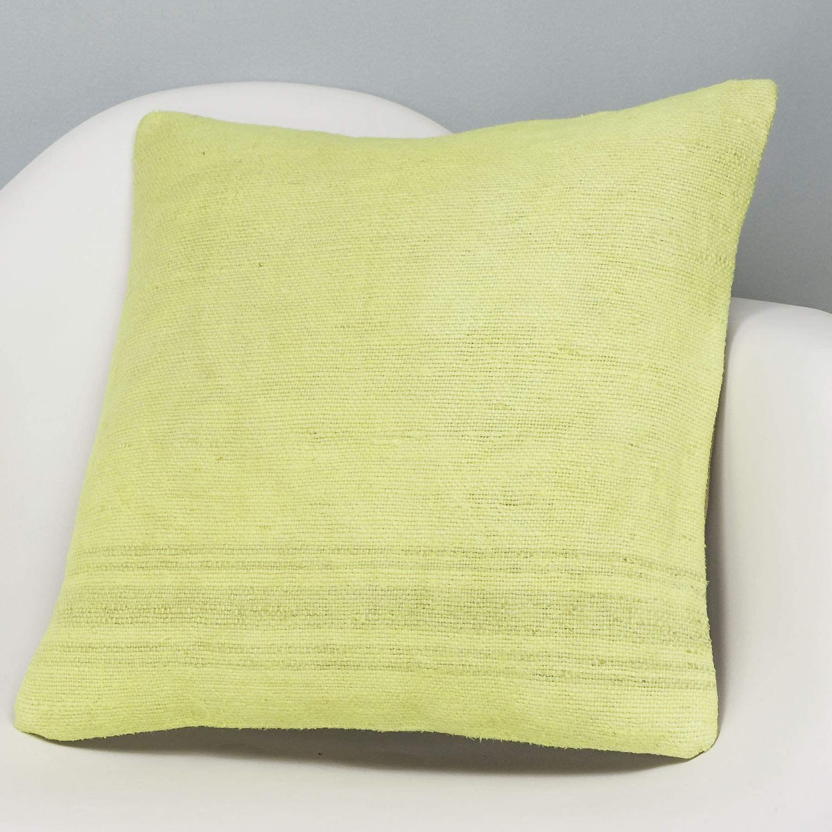 Plain Green Kilim Pillow Cover 16x16 2962 - kilimpillowstore
 - 2
