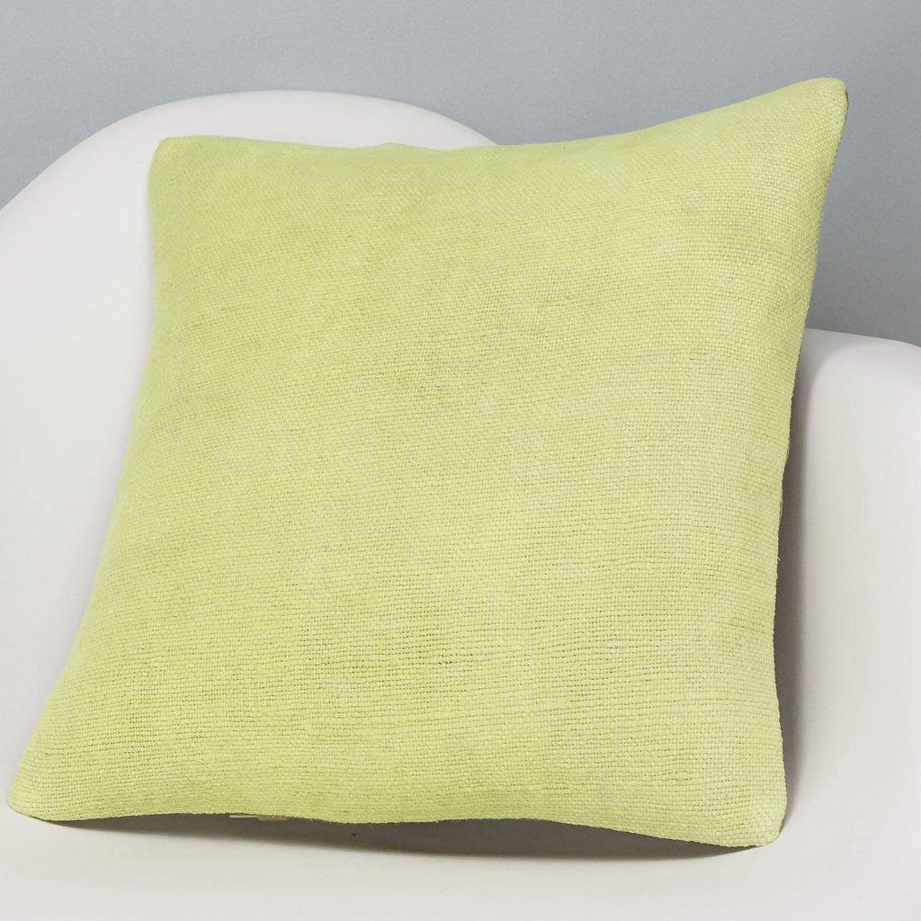 Plain Green Kilim Pillow Cover 16x16 2968 - kilimpillowstore
 - 2