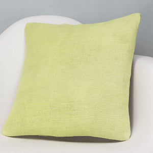 Plain Green Kilim Pillow Cover 16x16 2968 - kilimpillowstore
 - 2