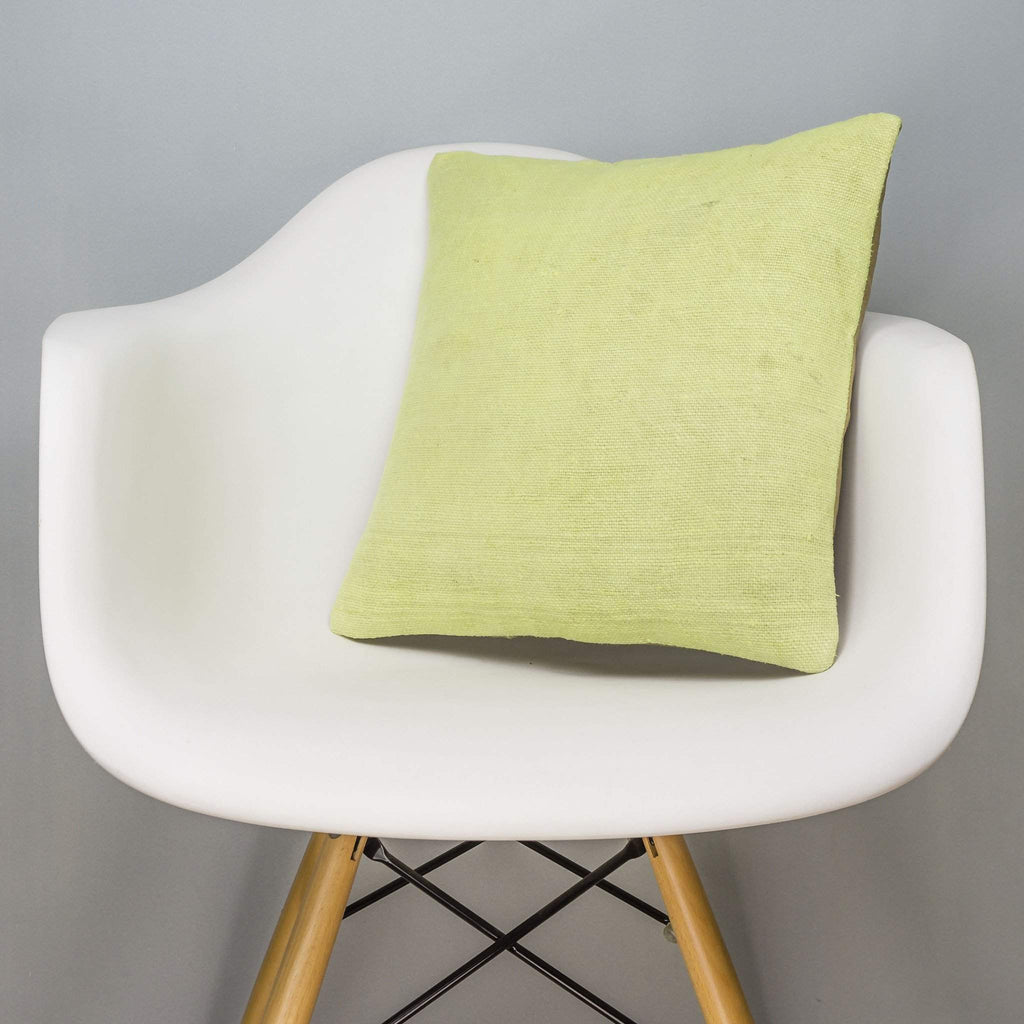 Plain Green Kilim Pillow Cover 16x16 2971 - kilimpillowstore
 - 1