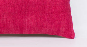 Plain Pink Kilim Pillow Cover 12x24 4132 - kilimpillowstore
 - 3