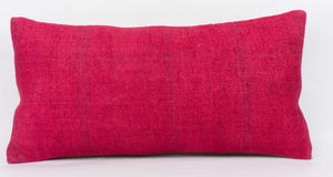 Plain Pink Kilim Pillow Cover 12x24 4157 - kilimpillowstore
 - 2
