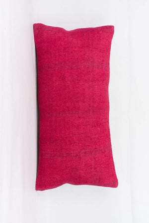 Plain Pink Kilim Pillow Cover 12x24 4157 - kilimpillowstore
 - 1