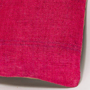 Plain Pink Kilim Pillow Cover 16x16 3027 - kilimpillowstore
 - 3