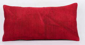 Plain Red Kilim Pillow Cover 12x24 4104 - kilimpillowstore
 - 2