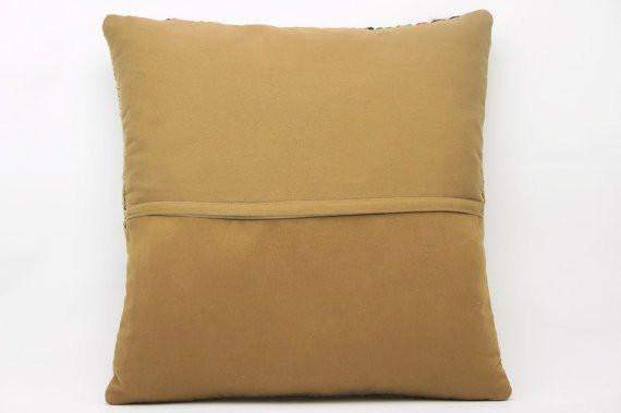 Plain Red Kilim Pillow Cover 16x16 2884 - kilimpillowstore
 - 4