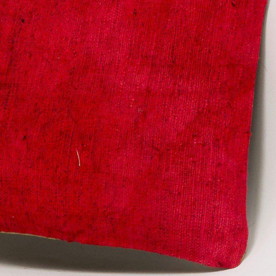 Plain Red Kilim Pillow Cover 16x16 2900 - kilimpillowstore
 - 3
