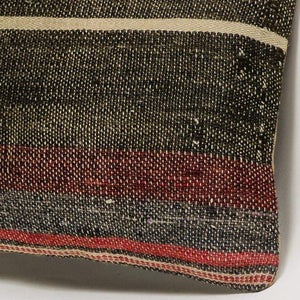 Striped Brown Kilim Pillow Cover 16x16 2855 - kilimpillowstore
 - 3