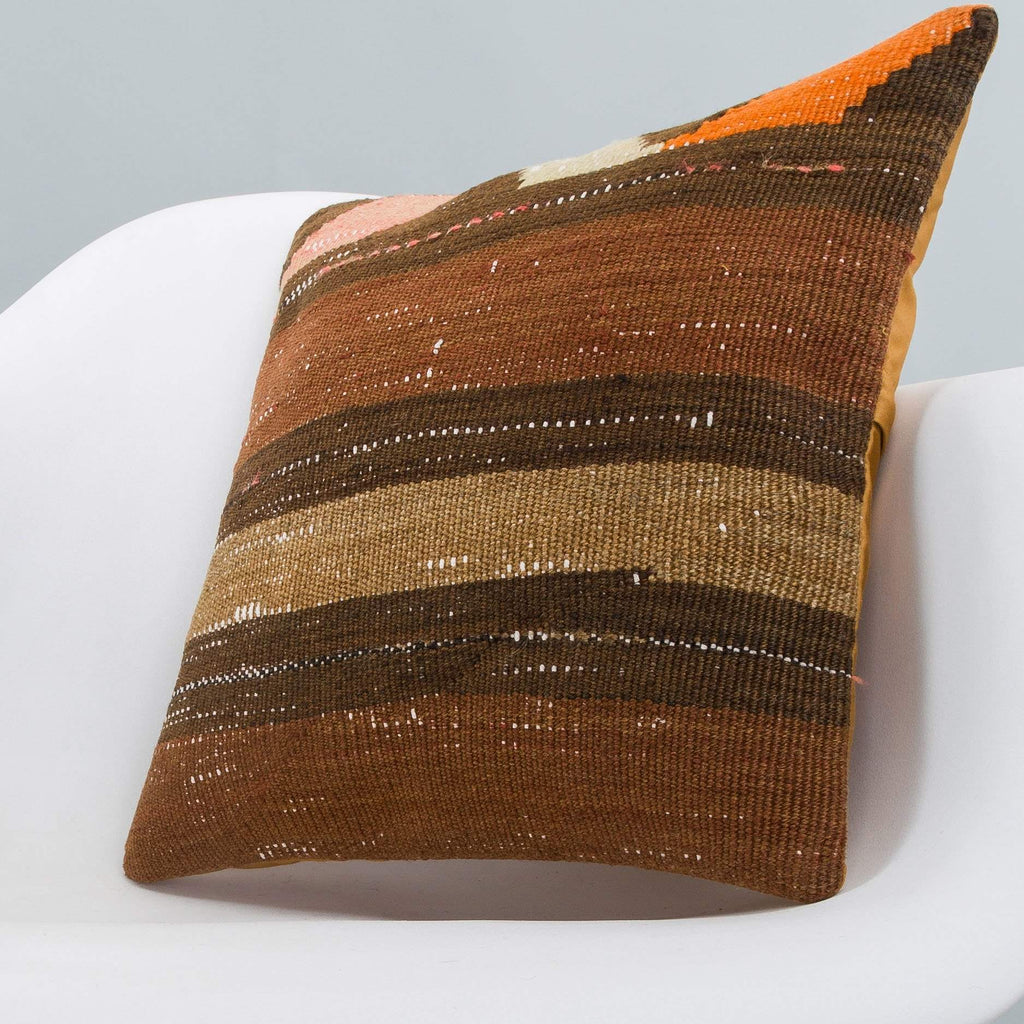 Striped_Brown_Kilim Pillow Cover_16x16_A0224_6519