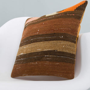 Striped_Brown_Kilim Pillow Cover_16x16_A0224_6519