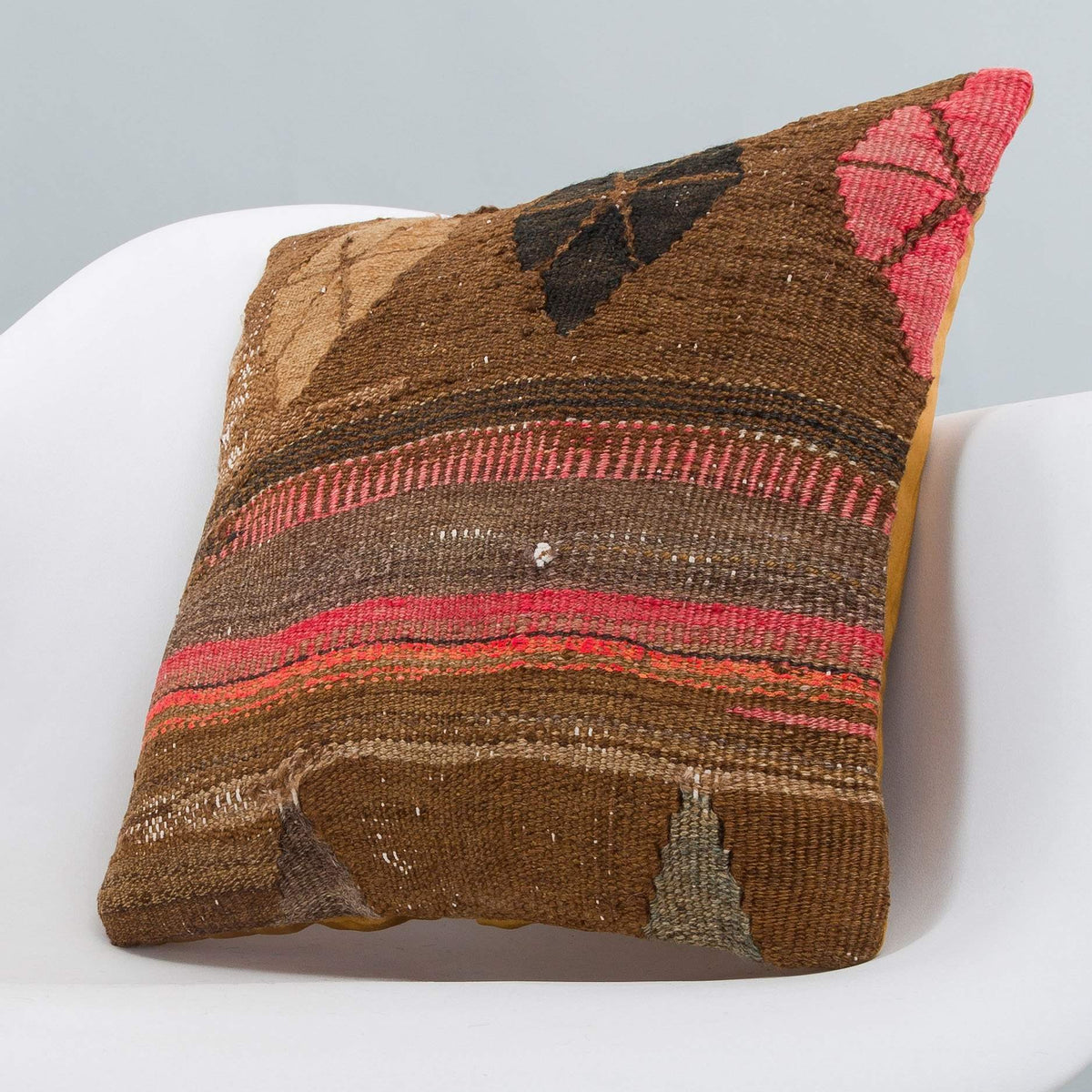 Striped_Brown_Kilim Pillow Cover_16x16_A0224_6532