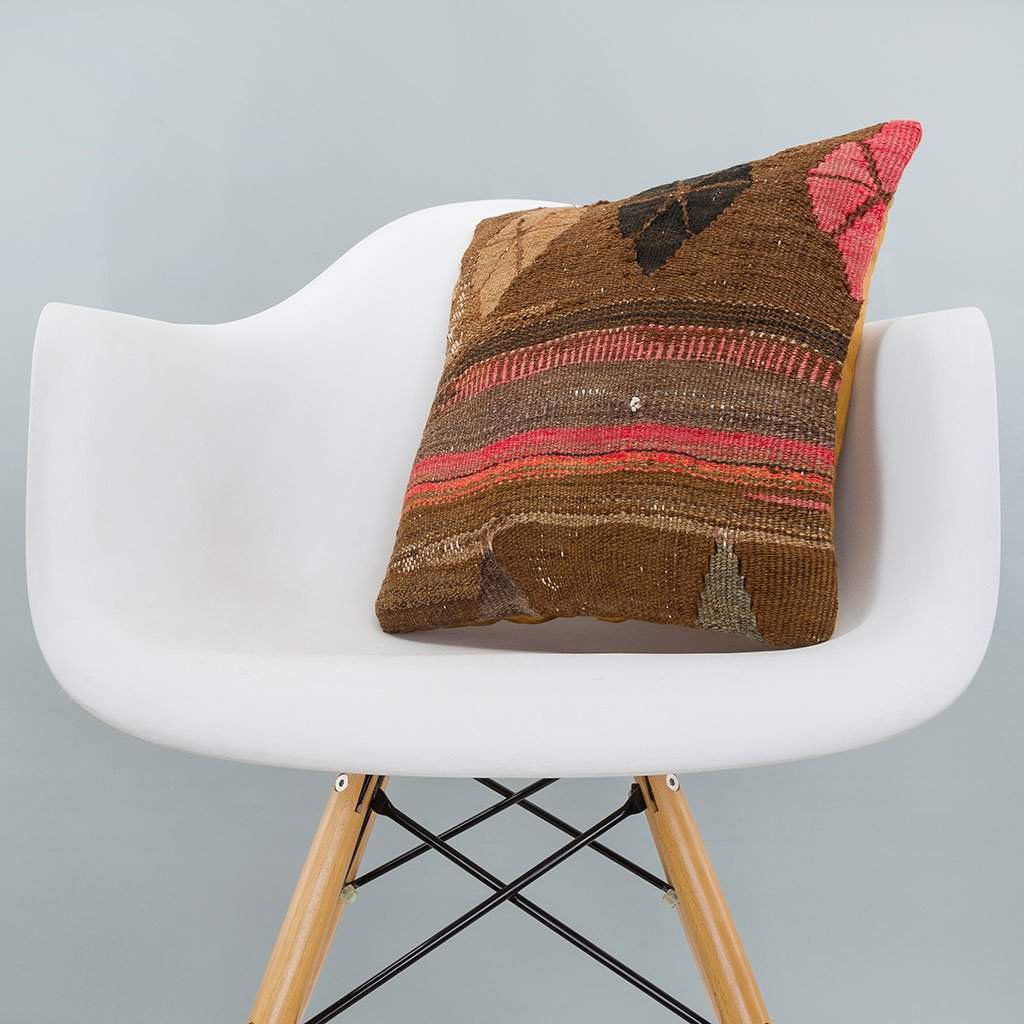 Striped_Brown_Kilim Pillow Cover_16x16_A0224_6532