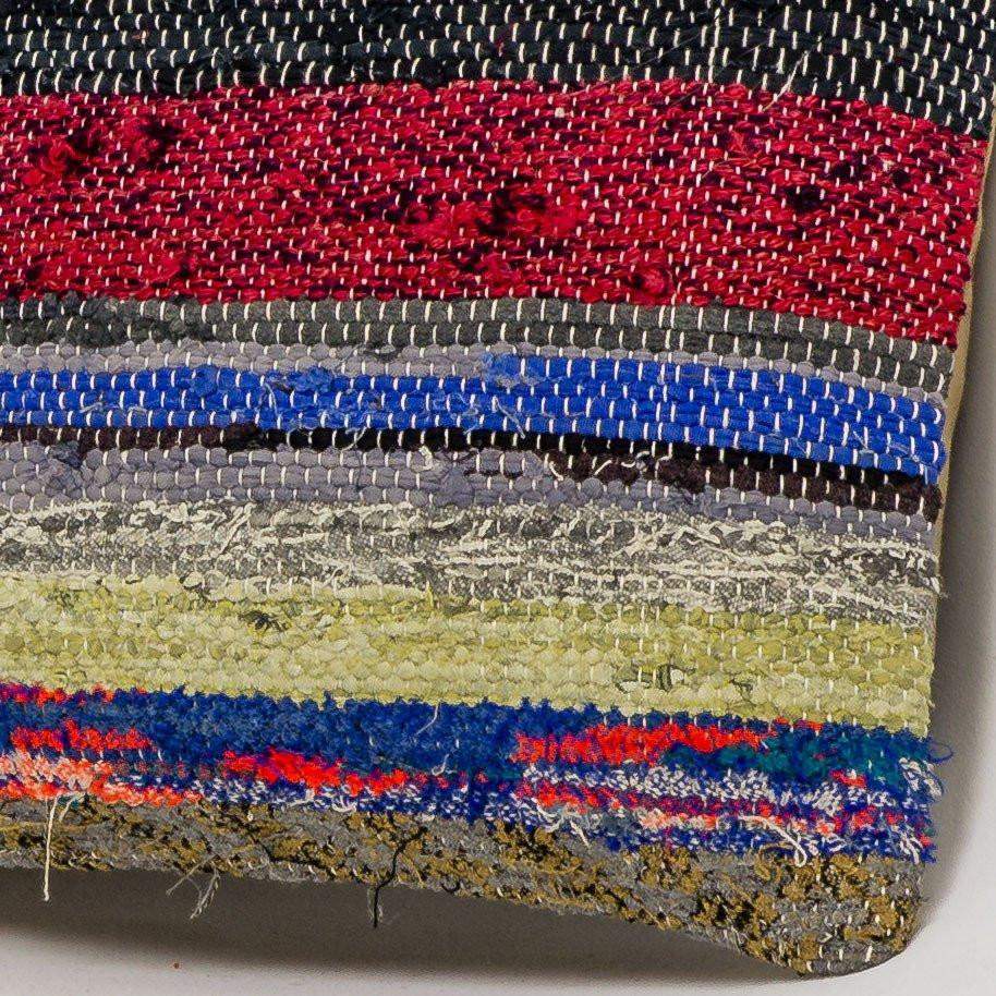 Striped Multi Color Kilim Pillow Cover 16x16 3046 - kilimpillowstore
 - 3