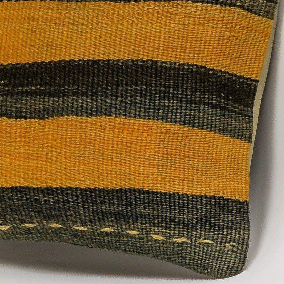 Striped Multi Color Kilim Pillow Cover 16x16 3215 - kilimpillowstore
 - 3