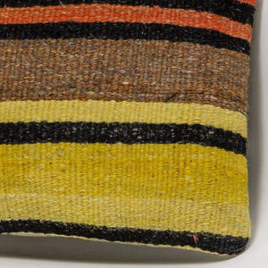 Striped Multi Color Kilim Pillow Cover 16x16 3268 - kilimpillowstore
 - 3