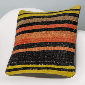 Striped Multi Color Kilim Pillow Cover 16x16 3270 - kilimpillowstore
 - 2