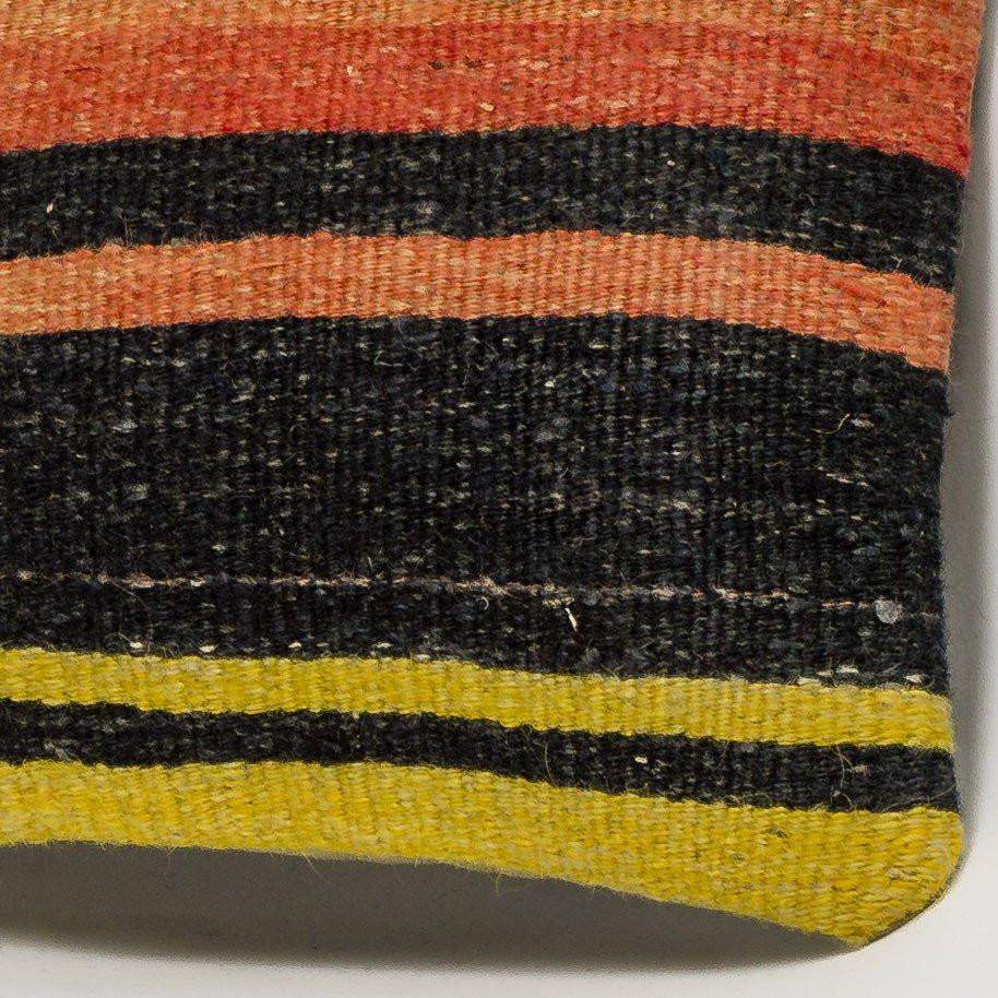 Striped Multi Color Kilim Pillow Cover 16x16 3270 - kilimpillowstore
 - 3