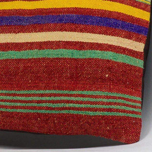 Striped Multi Color Kilim Pillow Cover 16x16 4016 - kilimpillowstore
 - 3