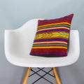 Striped Multi Color Kilim Pillow Cover 16x16 4018 - kilimpillowstore
 - 1
