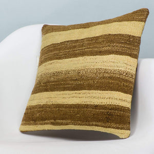 Striped Multi Color Kilim Pillow Cover 16x16 4041 - kilimpillowstore
 - 2