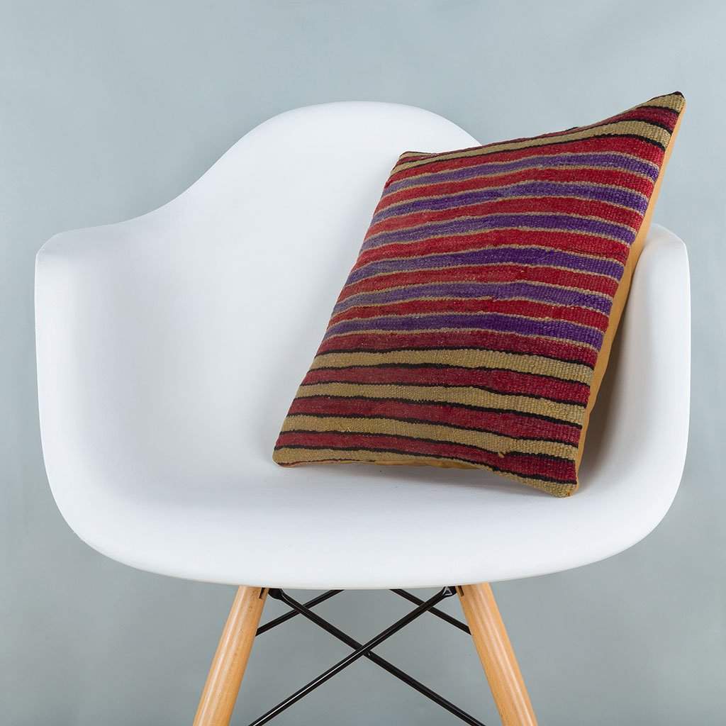 Striped_Multiple Color_Kilim Pillow Cover_16x16_A0241_6809