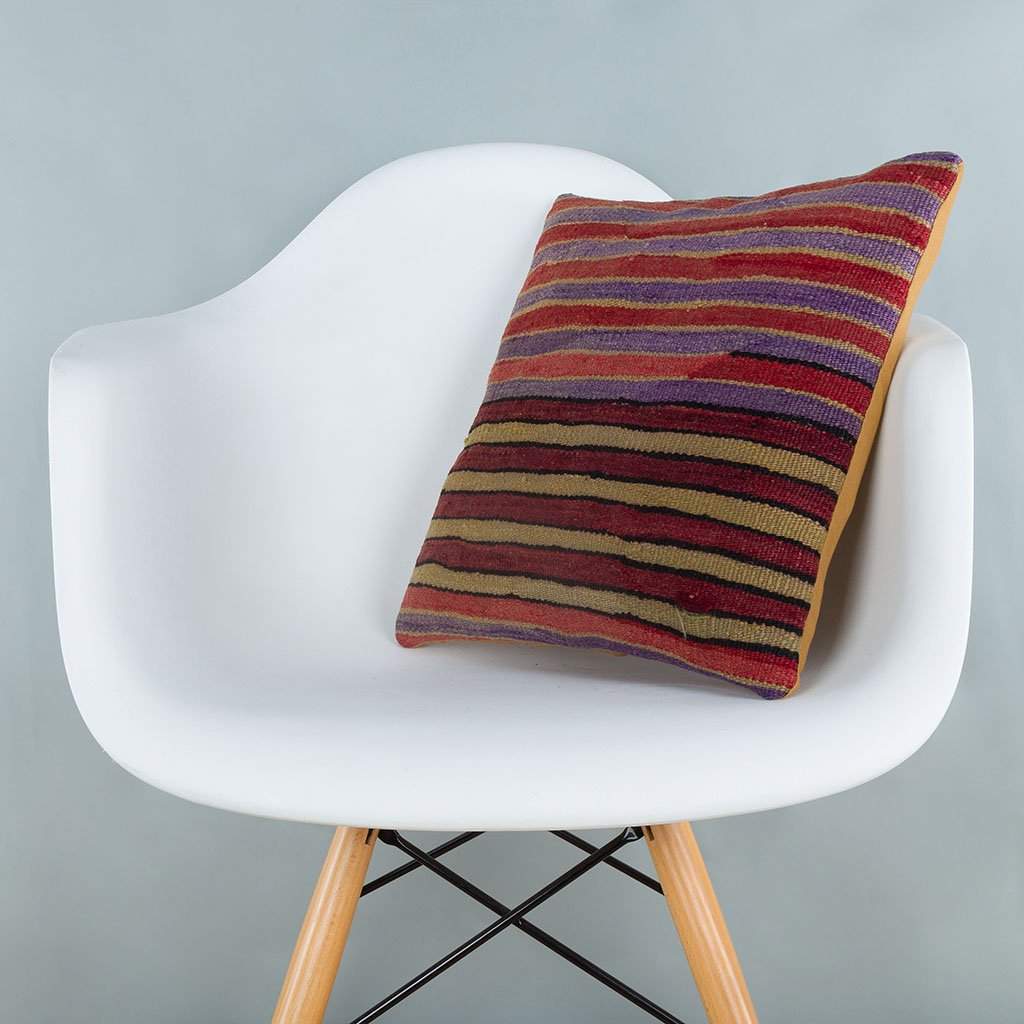 Striped_Multiple Color_Kilim Pillow Cover_16x16_A0241_6819