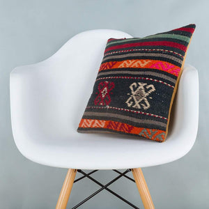 Striped_Multiple Color_Kilim Pillow Cover_16x16_A0246_6879