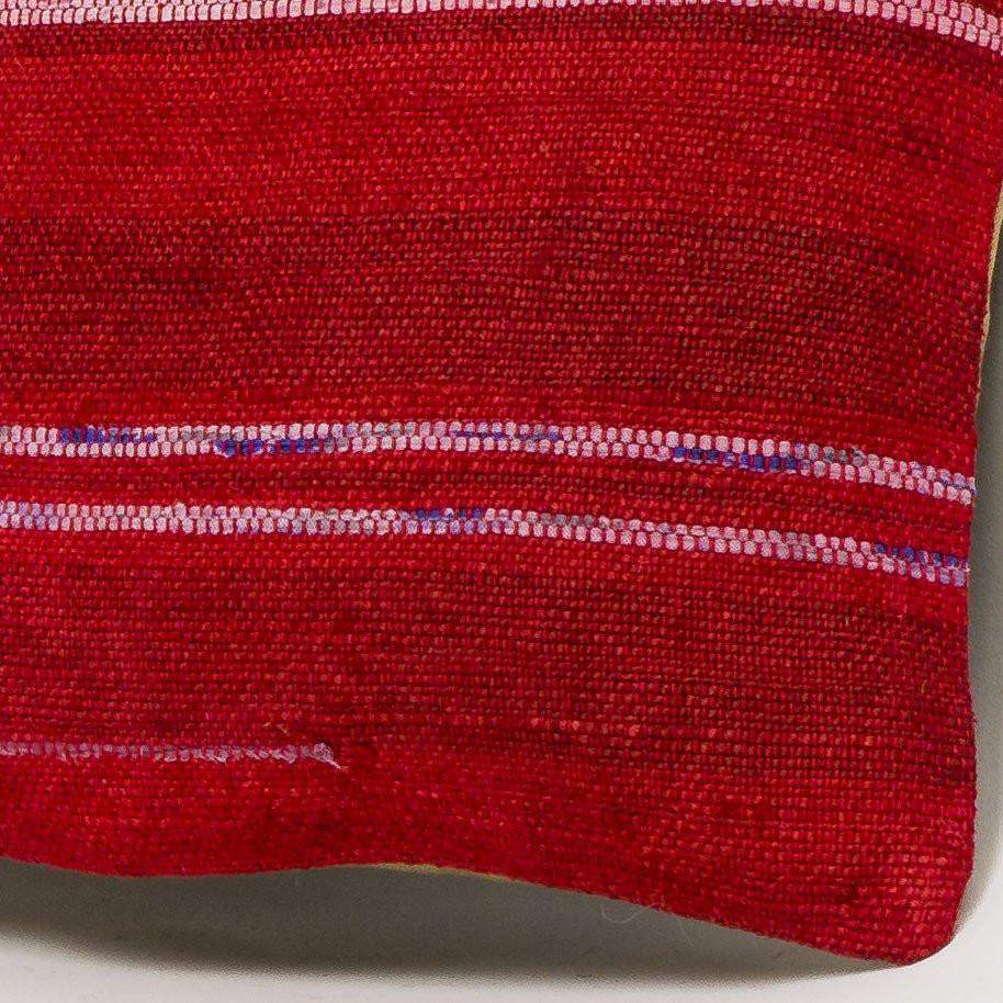 Striped Red Kilim Pillow Cover 16x16 2870 - kilimpillowstore
 - 3
